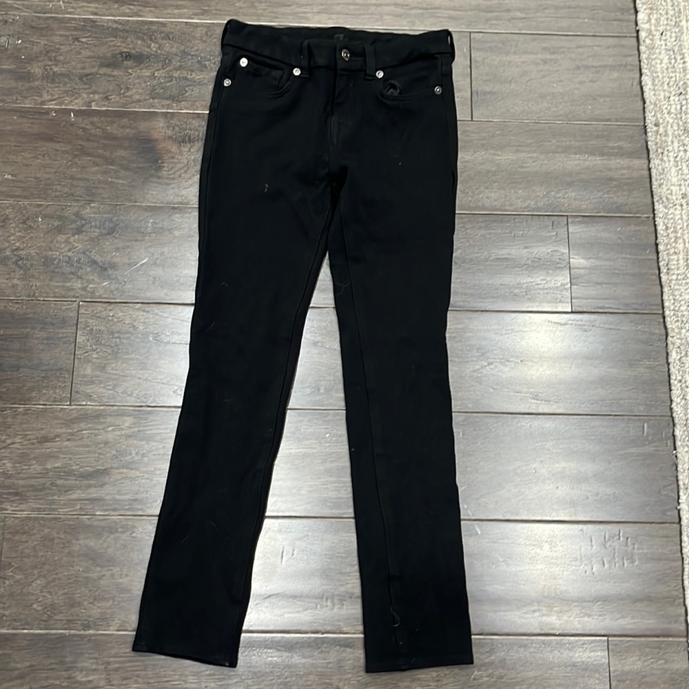 7 for all mankind girls black knit pants sz 12